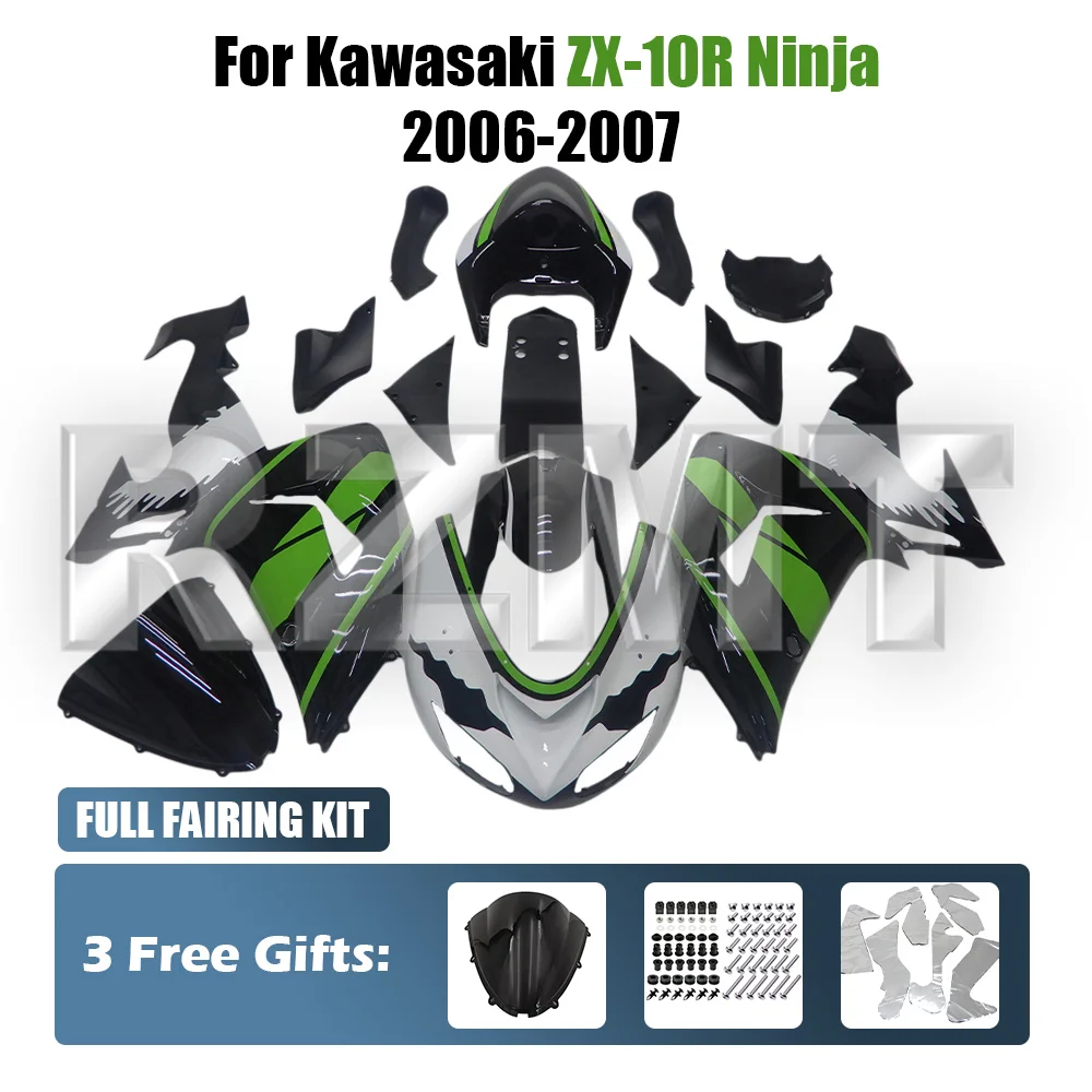 Для Kawasaki Ninja ZX10R 2006 2007 06 07 10R ZX-10R Комплект обтекателей мотоцикла из ABS-пластика, изготовленный методом инжекционного формования, индивидуальный дизайн rzmt