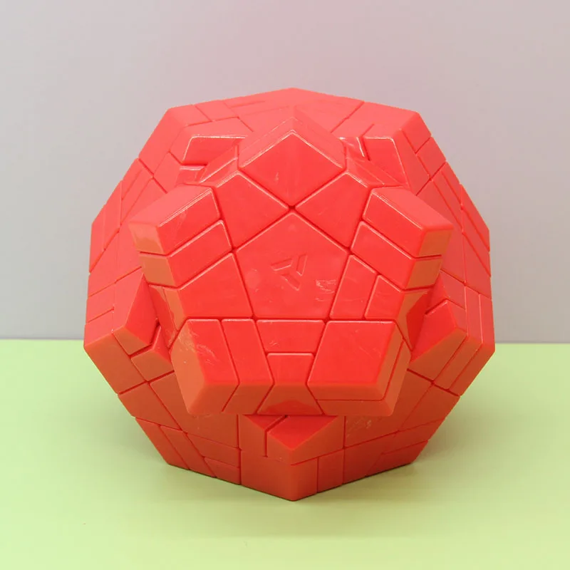 AJ Red Split Megaminxeds Magic Cube Dodecahedron Professional Neo Speed Twisty Puzzle Brain Teasers Antistress Educational Toys