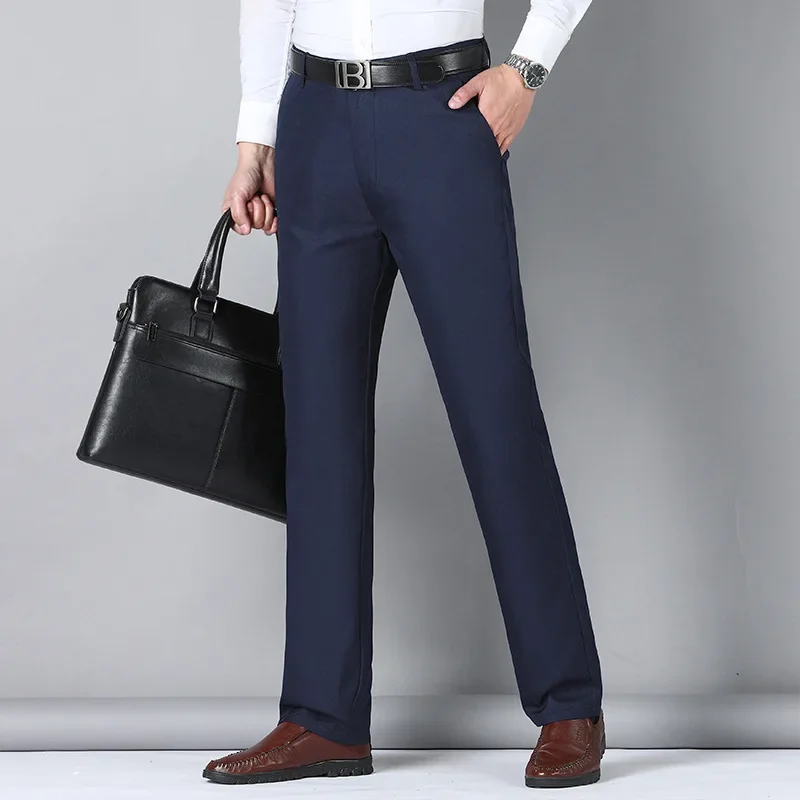 MRMT 2024 Brand Men's Trousers High Waist Black Suit Pants Men Trousers Thin Straight Loose Formal Business Casual Man Trouser