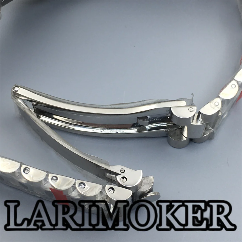 LARIMOKER casing kaca safir poles melengkung 36mm/39mm Bracele baja tahan karat untuk NH35 NH36 ETA2824 PT5000 gerakan otomatis