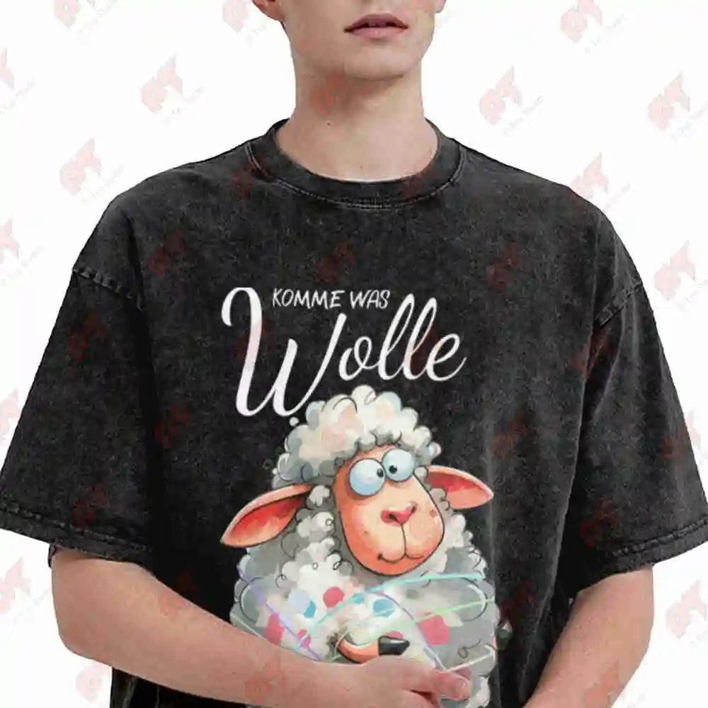 I'm A Sheep Vintage Washed Tee Pure Cotton T-Shirt