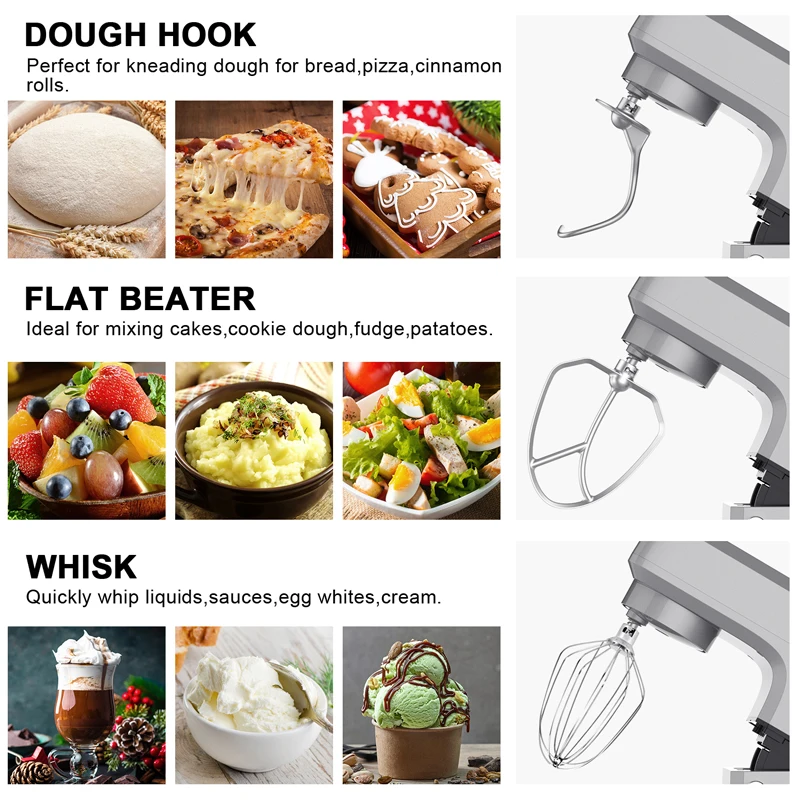تخصيص 3 في 1 كعكة خلاط المطبخ الكواكب الكهربائية الغذاء العجين خلاط المهنية المطبخ المعونة الوقوف خلاط