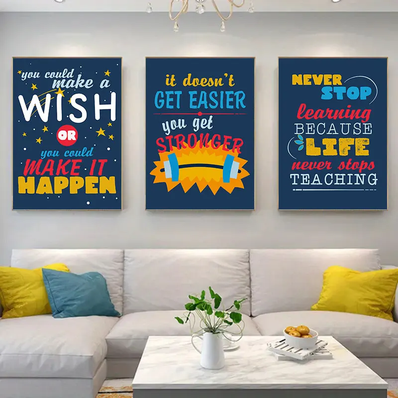 Fashion Modern Inspirational Quotes Canvas Art Poster Motivational Typography Wall Decor Picture for Living Room Bedroom Office