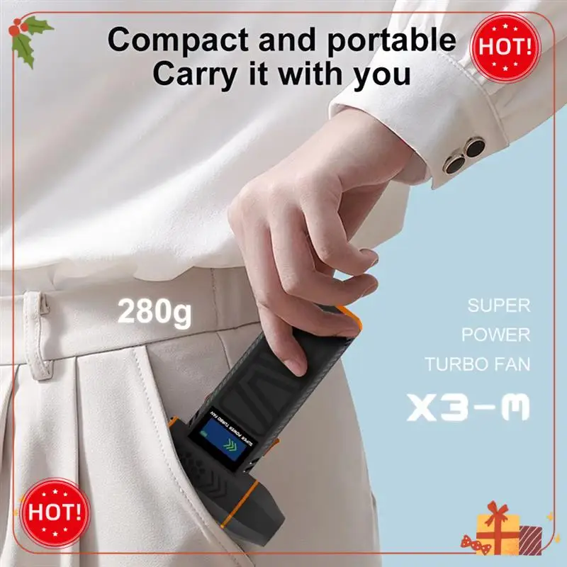 ABLE-Mini Turbo Jet Fan Electric Air Duster Air Blower 3 Gear Adjustable Wind Speed Turbo Blower With Vacuum Nozzle