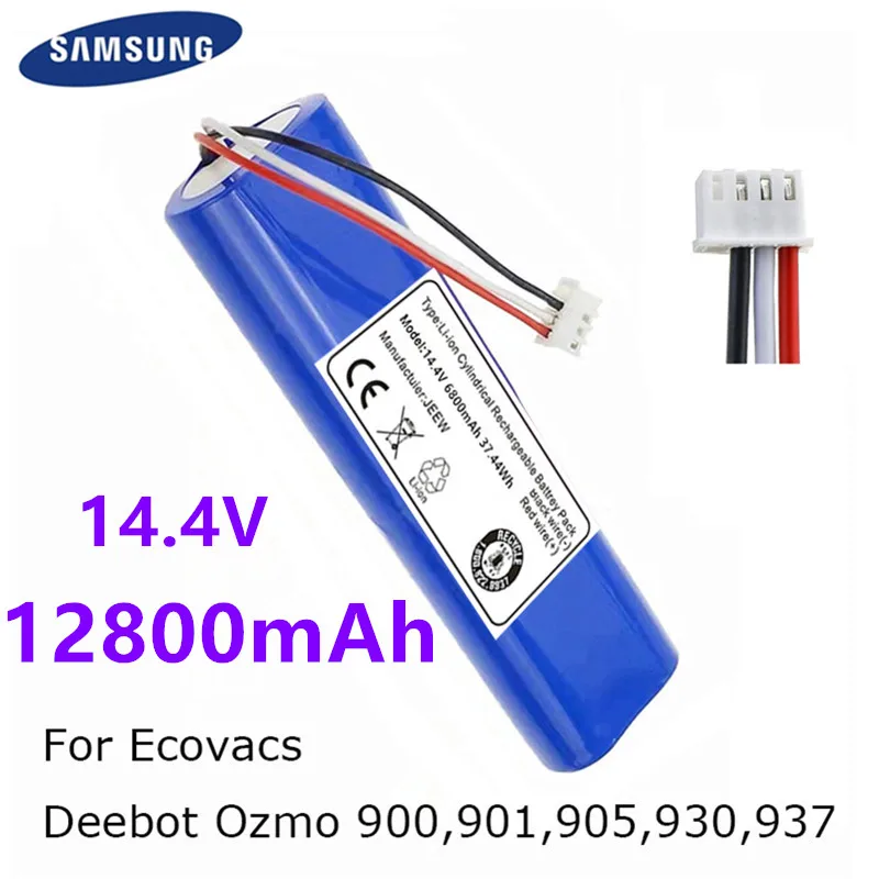 

New 14.4 V 12800mah Robotic Vacuum Cleaner Battery Pack From Ecovacs Deebot Ozmo 900 901 905 930 937 Smart Home Accessories