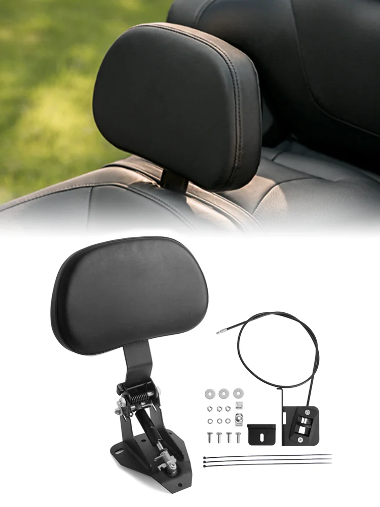 

For Harley Davidson Middle Backrest Knight Backrest Motorcycle Detachable Rear Passenger Backrest Cushion Pad Accessories 09-25