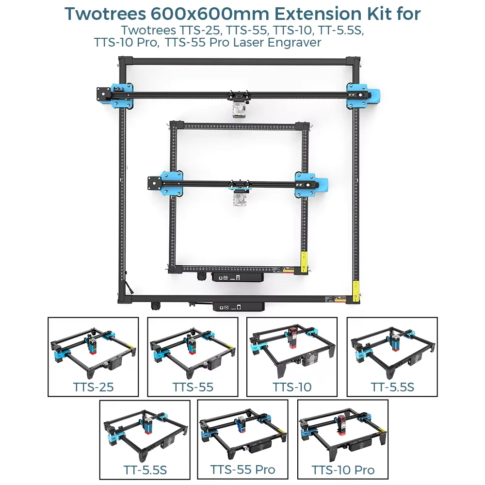 400x420mm 600x600mm Zestaw rozszerzający obszar grawerowania do maszyny do grawerowania laserowego TTS-25 TTS-55 TTS-10 Grawer drewna CNC