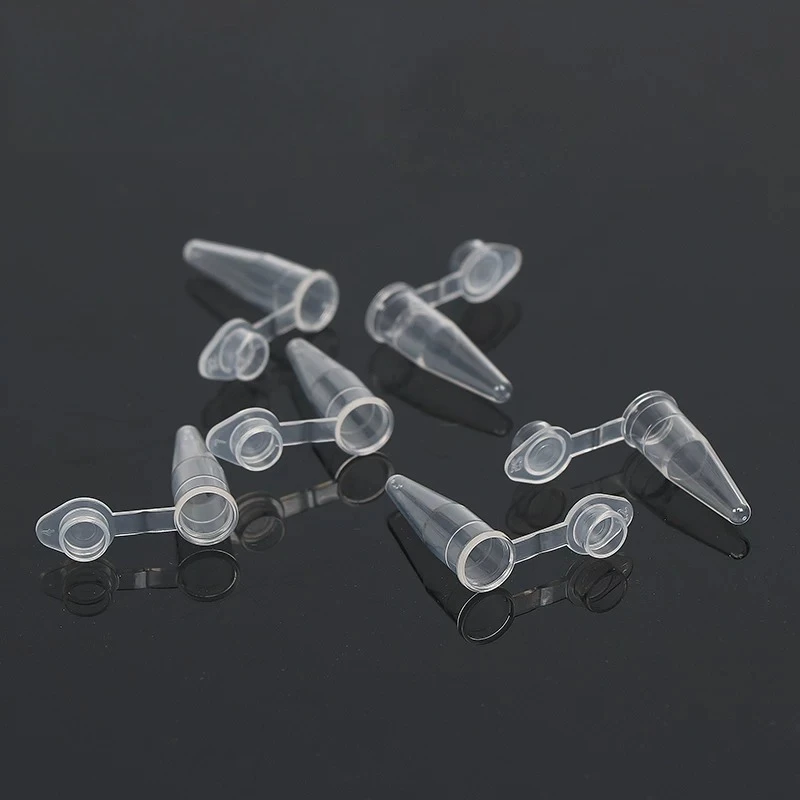 0.2mL Thin Wall PCR Tubes, Flat Cap, DNase & RNase Free, Non-Pyrogenic, 200ul Lab Micro Centrifuge Tubes, 1000 Pcs Per Pack