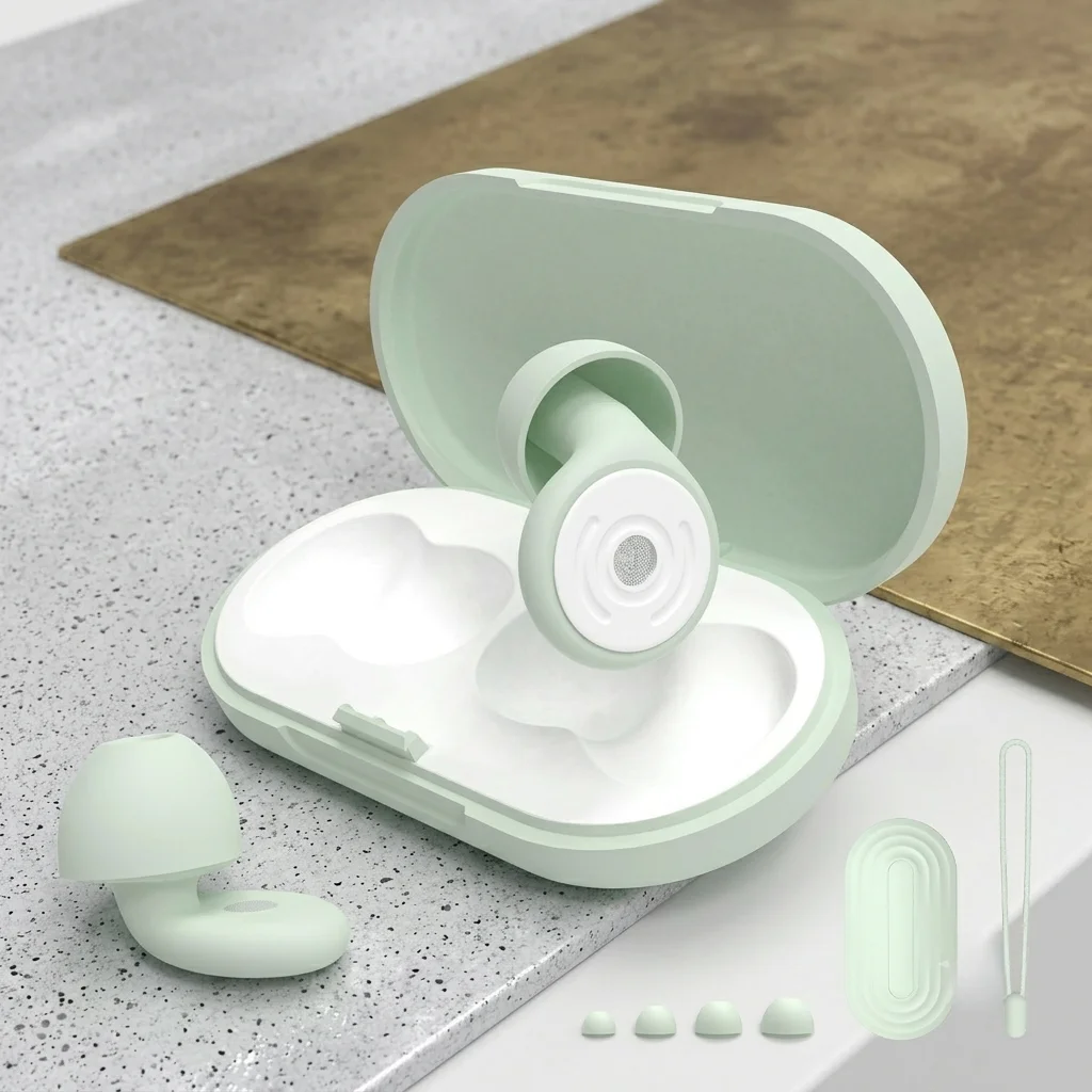Silicone Noise Ear Plugs for Sleeping,Working,Reusable Sound Blocking Earplugs with Storage Case