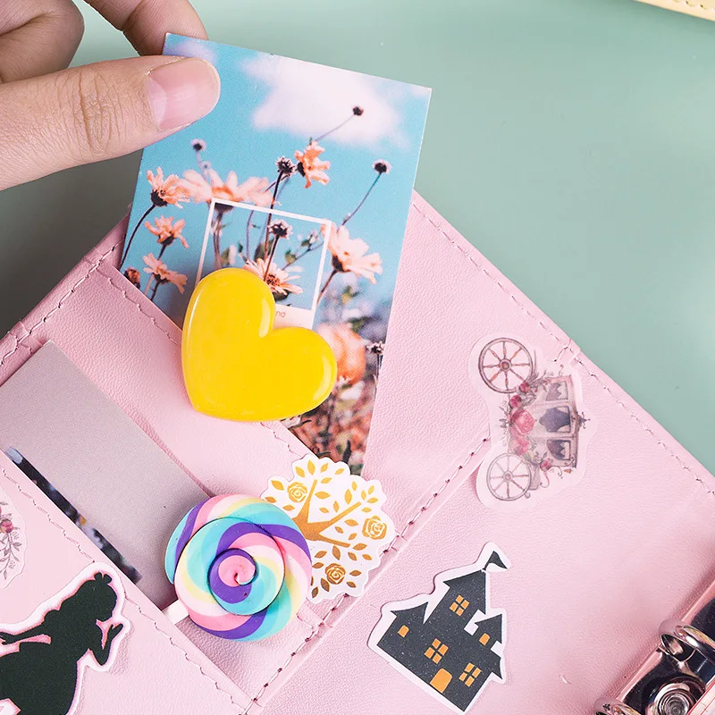 A6 Budget Binder with 12pcs Zipper Envelopes, PU Leather Notebook Binder Cover Refillable 6-Ring with 12pcs Binder Pockets