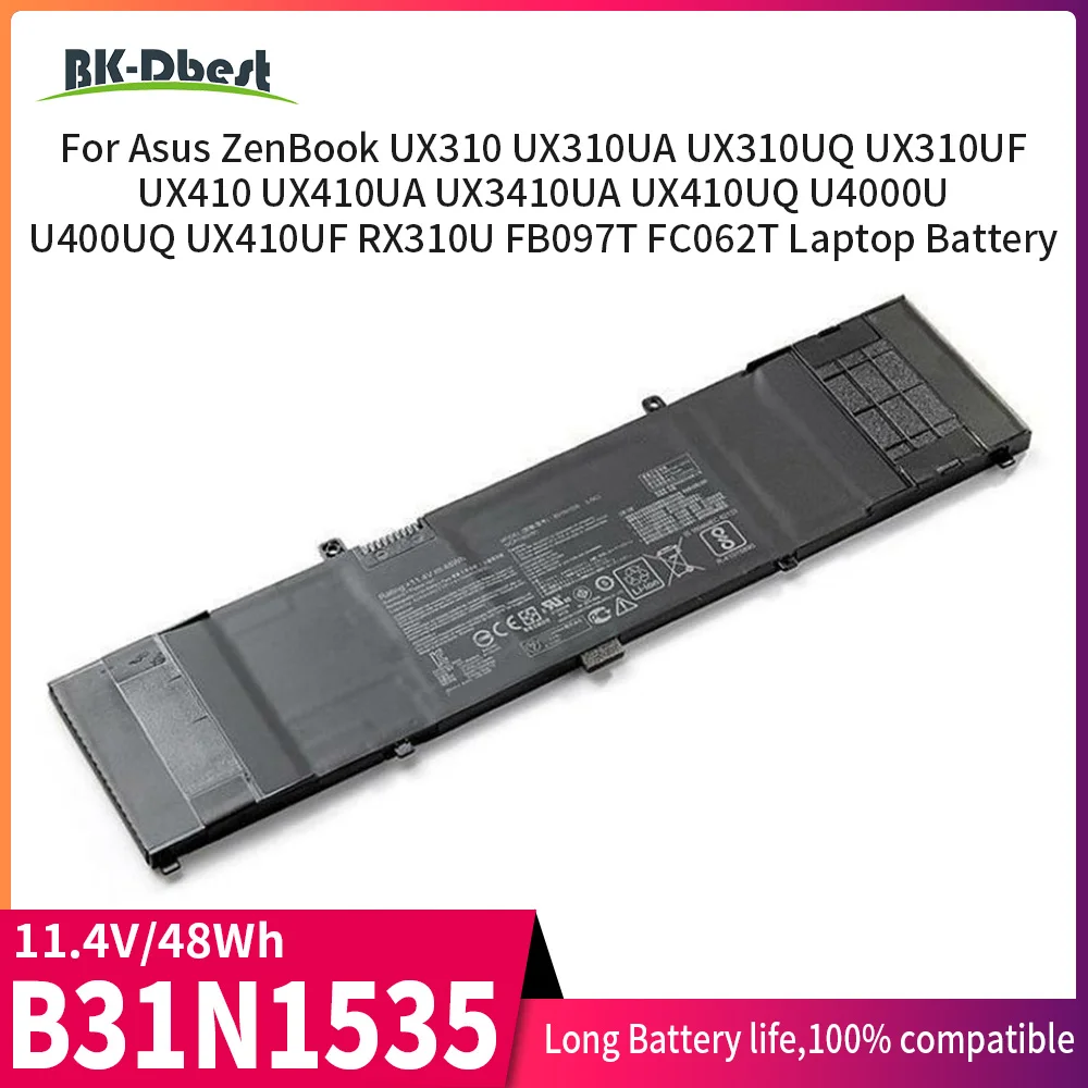 BK-Dbest Laptop Battery for Asus ZenBook UX310 UX310UA UX310UQ UX310UF UX410 UX410UA UX3410UA UX410UQ U4000U U400UQ UX410UF