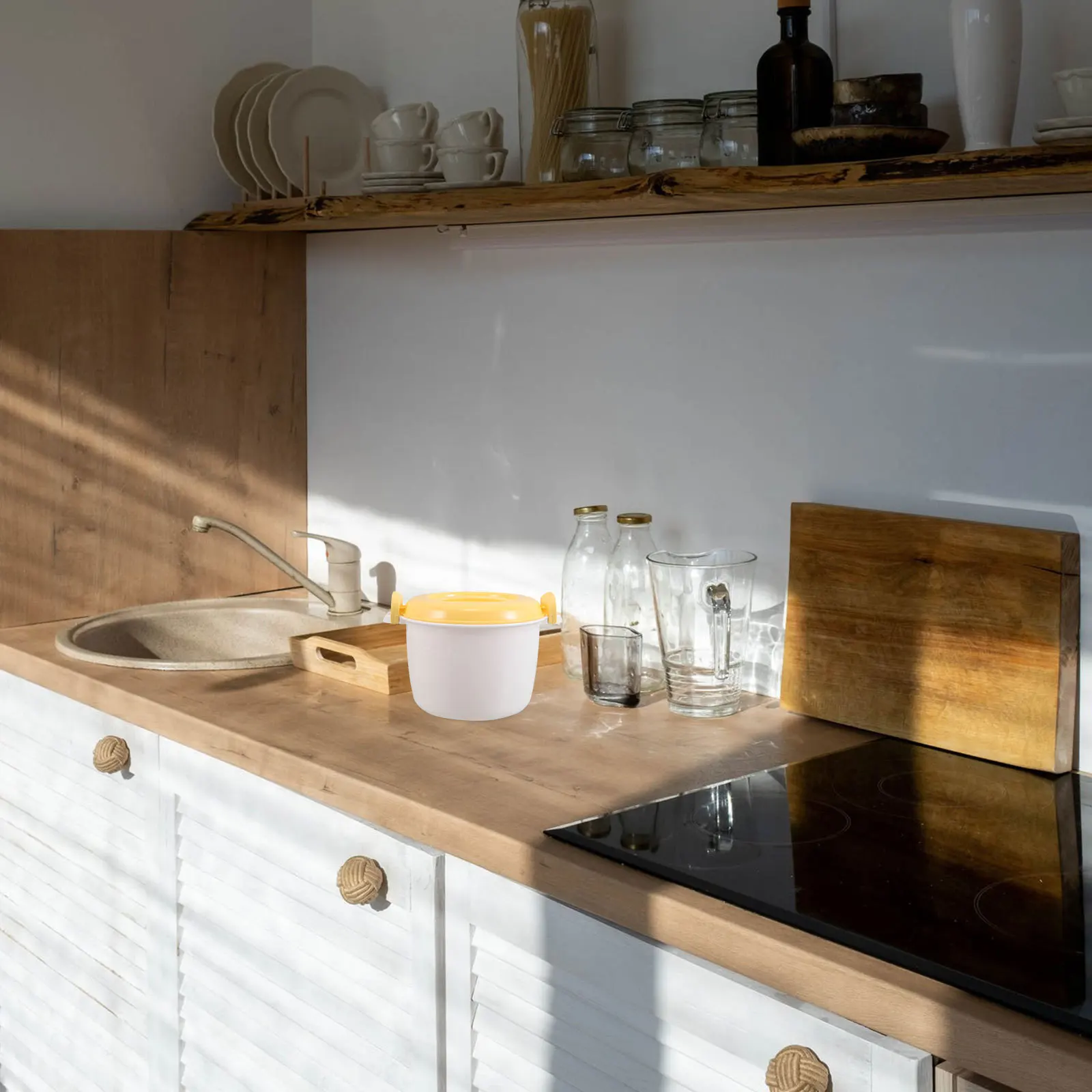 

Microwave Rice Cooker 1.8L Multi-Function Steamer Pasta Maker Compact Design Fast Cooking Versatile Kitchen Tool