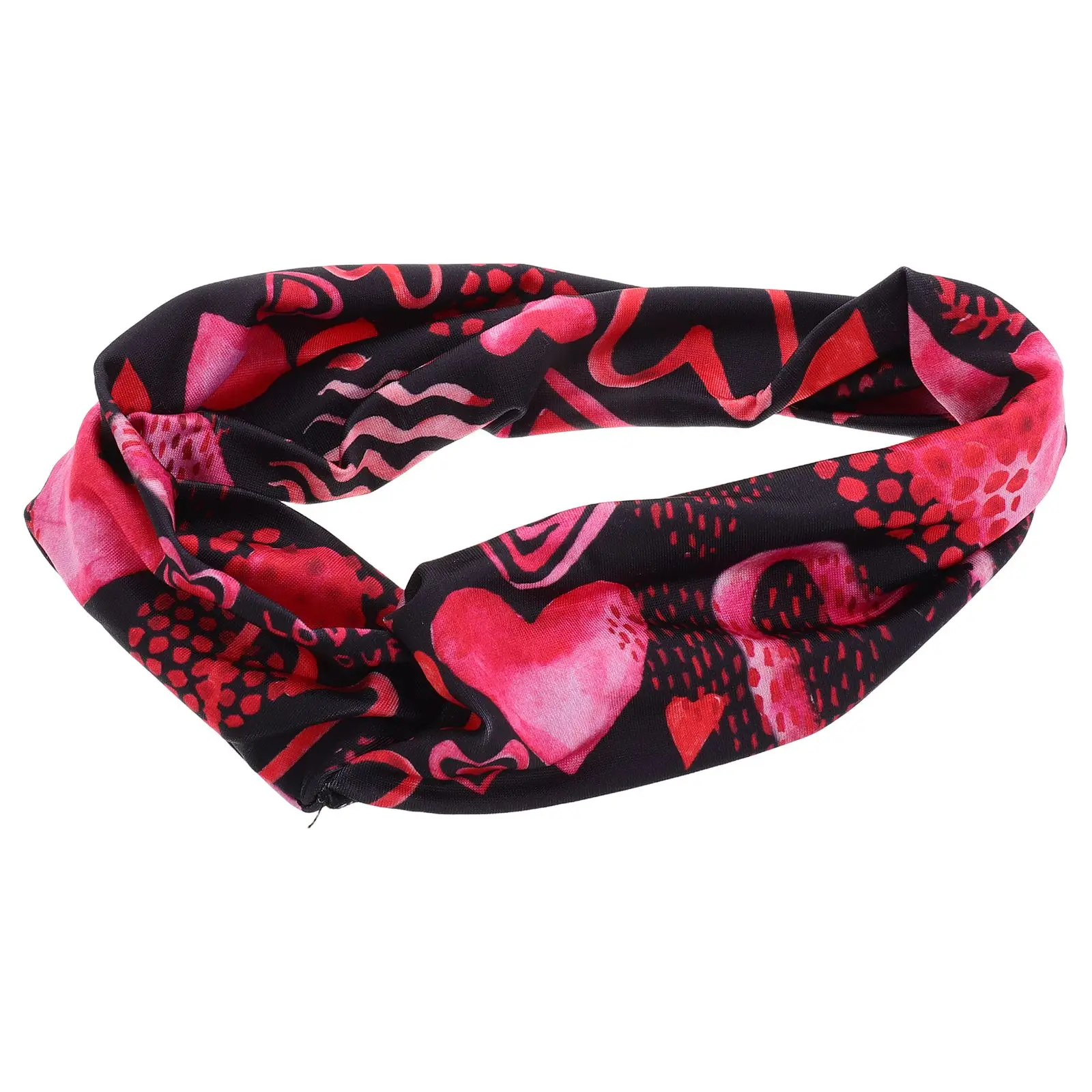 

Heart Pattern Sweatwicking Elastic B for Women Men Yoga Soccer Football Fitness Running Headb For Women Accessory