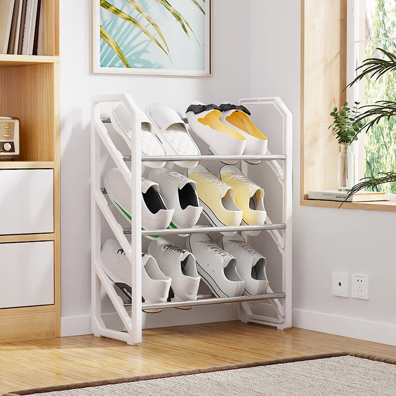 Creative Home Shoe Cabinet 3 Layer Assembly Bedroom Door Storage Rack Shoe Sorting And Storage Rack Household Products Shoe Box