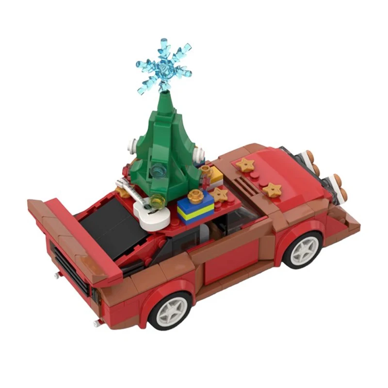 Bricklink MOC سيارة تقنية 76897 1985 عيد الميلاد Audied Sport Quattro S1 سرعة المركبات مجموعات ألعاب مكعبات البناء هدية الكريسماس #6
