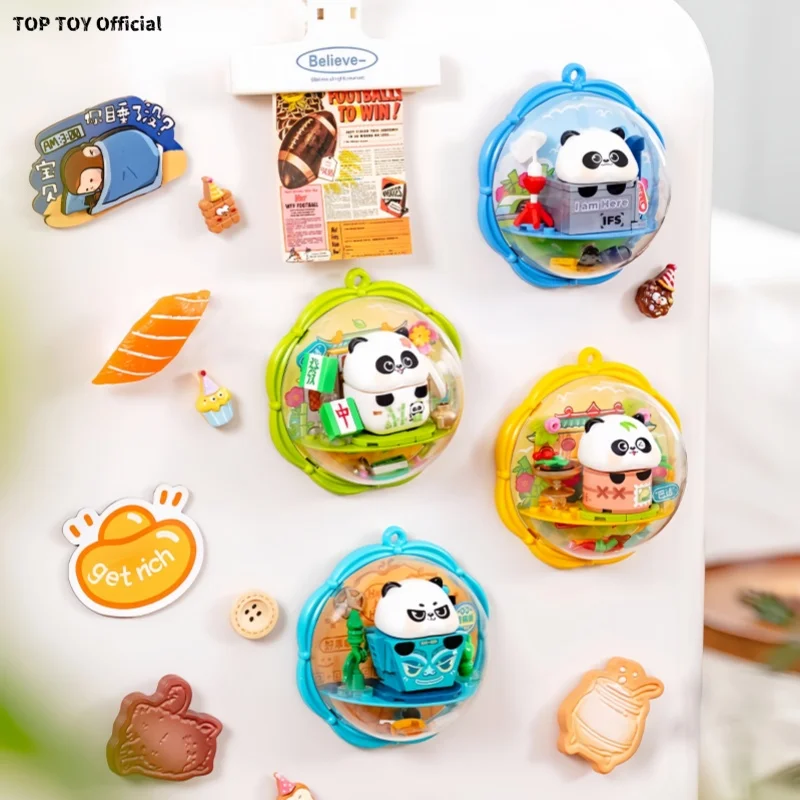 Panda koelkast magneet bouwsteen kleine deeltjes montage speelgoed model decoratief stuk straatbeeld architectuur cadeau