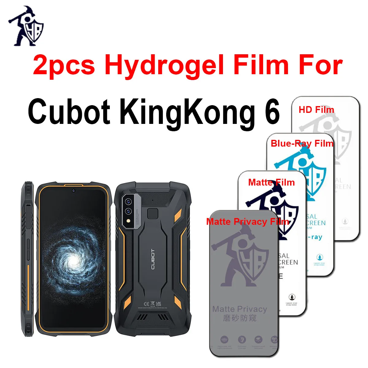 

2pcs оригинальная HD гидрогелевая пленка для Cubot KingKong 6 экран протектора Matte защиты конфиденциальности анти Blueray полной обложки