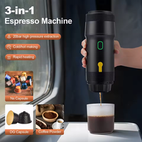 Electric Portable Coffee Machine Portable Italian Espresso Machine for Car & Home 3-in-1 Capsule Powder Travel Coffee Machine