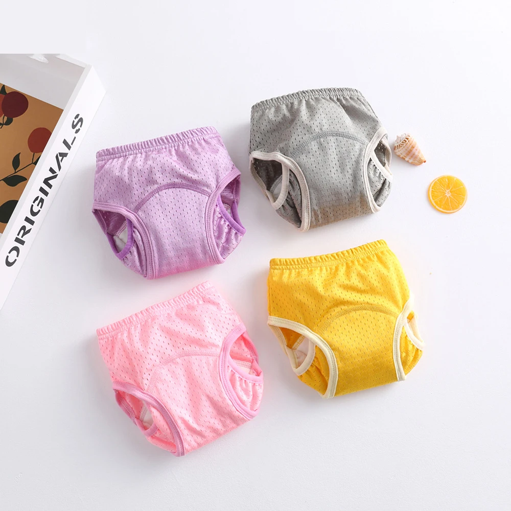 New Mesh Baby Waterproof Training Pants Summer Cotton Baby Diaper Infant Shorts Nappies Panties Nappy Changing Underwear Cloth