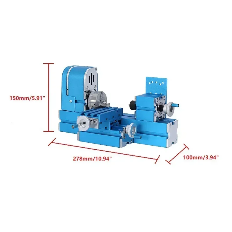 Micro Universal Machine Micro Lathe W10003/20000rpm Mini Lathe Woodworking Machine Processing Teaching Model.