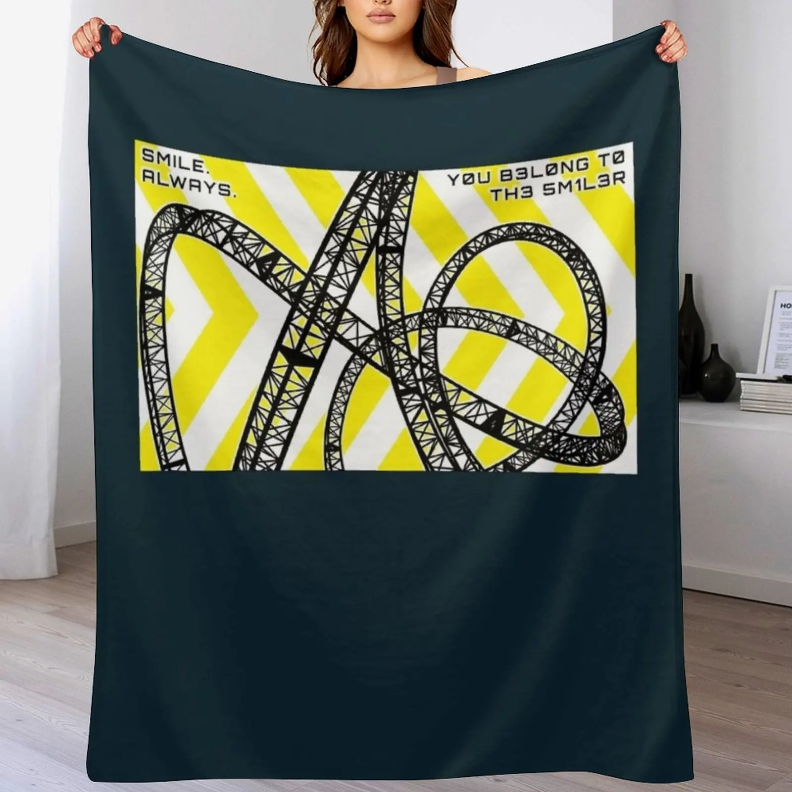 Y0U B3L0NG T0 TH3 5M1L3R ALTON TOWERS THE SMILER Throw Blanket