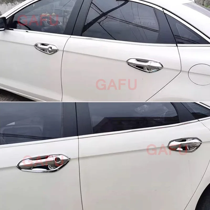 For Ford ESCORT 2015-2019 Car Door Exterior Handle Bowl Cover Frame Protection Body Covered Stickers Exterior Accessories