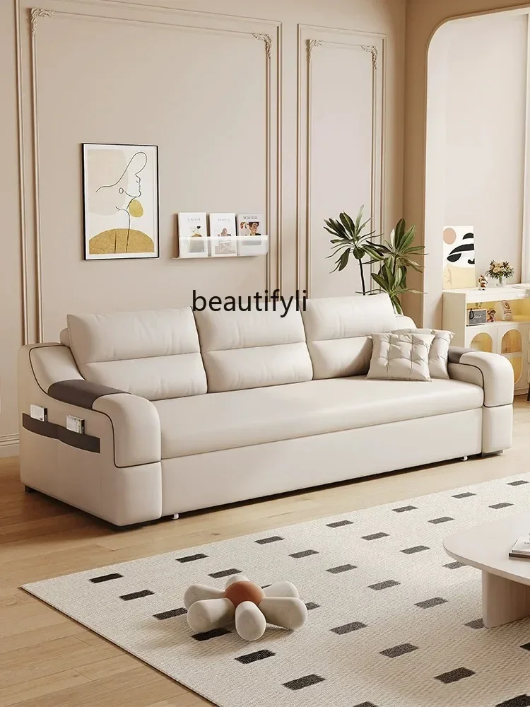 

Современный Простой Многофункциональный Диван-Кровать для Небольшой Квартиры, Складной, Двухфункциональный, Из Искусственной Кожи, Устойчивый к Царапинам