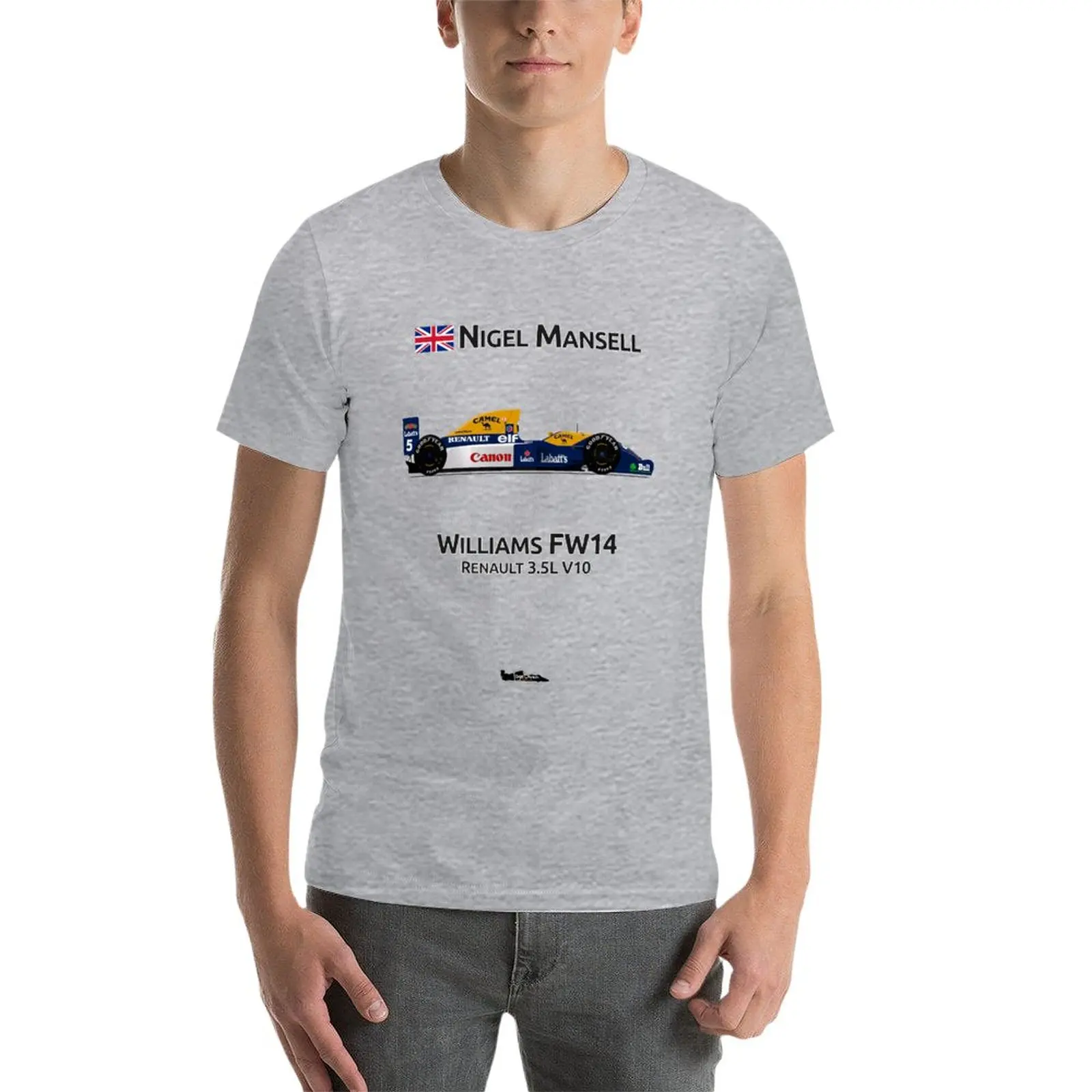 Nigel Mansell - Williams FW14 T-Shirt heavyweight t shirts oversized t shirt big and tall t shirts for men