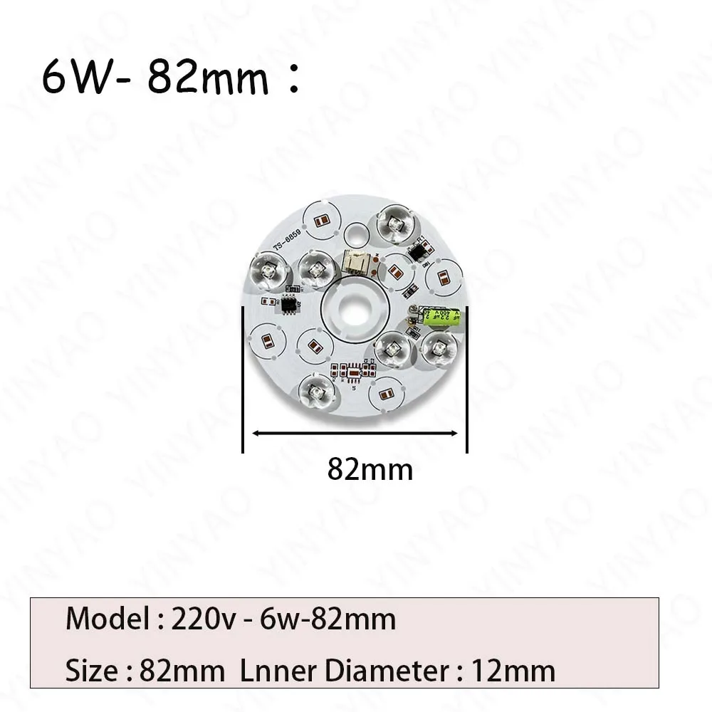 6 واط 12 واط 14 واط ضوء مجلس AC220V لا حاجة محرك الحرة الثريا الفتيل مصدر الضوء ضوء السقف أحادية اللون ثلاثة ألوان عدسة SMD2835