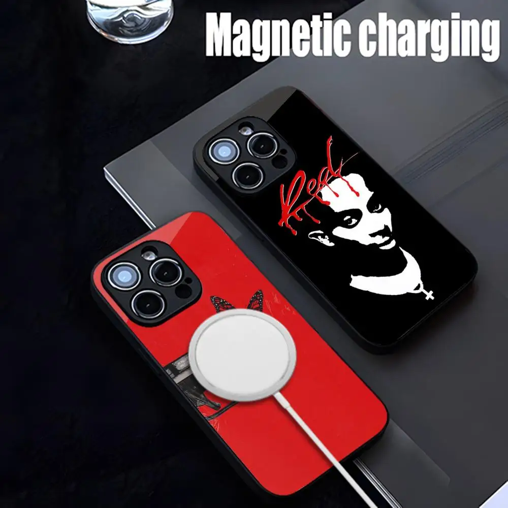 Playboi C-Carti Rapper Phone Case Strong Magnetism Glass For iPhone 16ProMax 14 13 12 15 11 Pro XS Max Plus Mini Coque