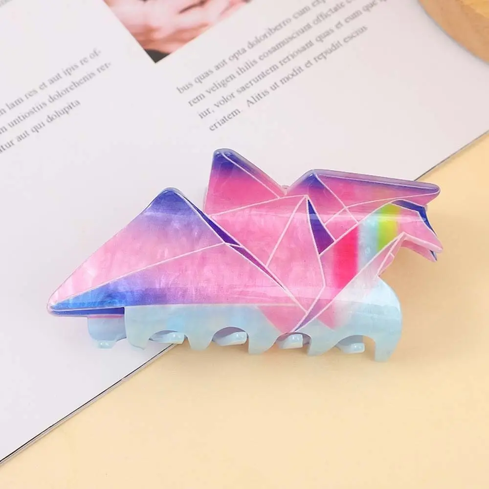 Funny Leopard Hair Claw Paper Cranes Acrylic Bird Shark Clip Headwear Korean Style Cartoon Animal Hair Clip Party