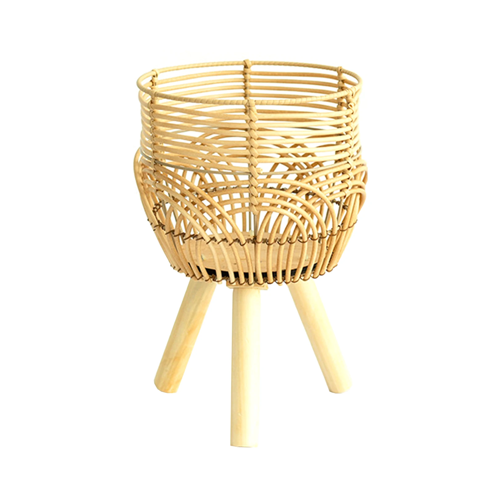 

Flower Pot Stand Eco-friendly Gift Bamboo Weaving Creative High-quality Durable EASY ASSEMBLE Planter Holsder