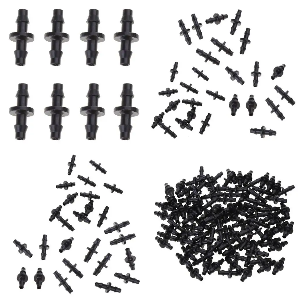 

100 шт., двухсторонний соединитель с колючками, 1/4 дюйма, 4/7 мм, шланг для садового капельного орошения, лидер продаж, высокое