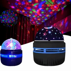 Mini NightLights LED Starry Sky Galaxy Projector USB 5V RGB For Home Room Decor Birthday Light Stage Lamp Colorful Auto Rotate