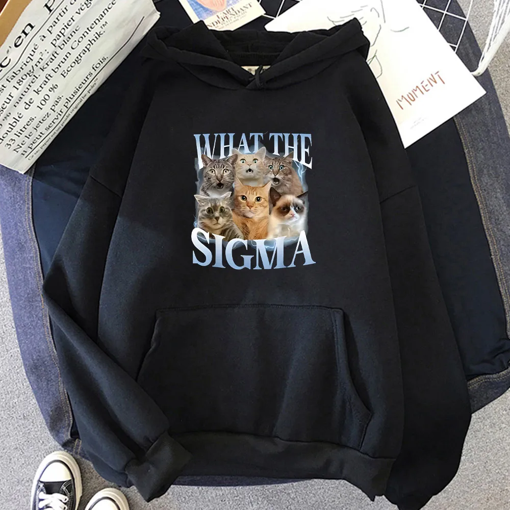 What The Sigma New Hoodie Kawaii Graphic Printing Sweatshirt Long Sleeve Funny Popular Comfortable Clothing Moletom Unisex Hoody