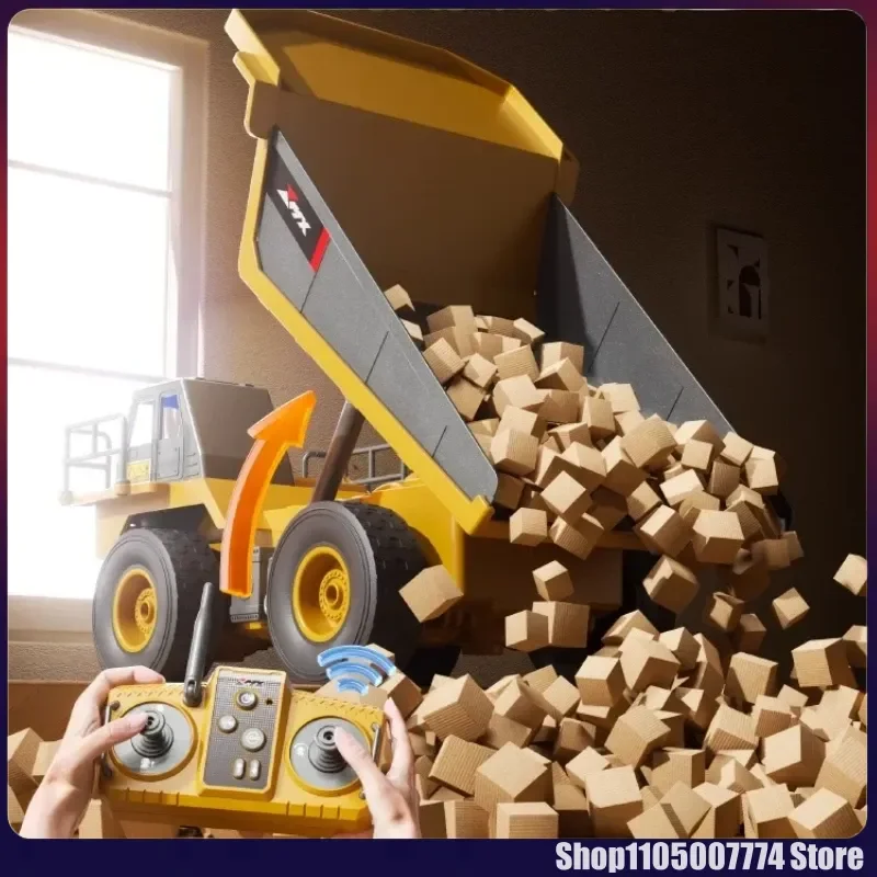 20CM RC ダンプトラック ライトサウンド付きリモコン鉱山トラック 子供用教育建設車両おもちゃギフト