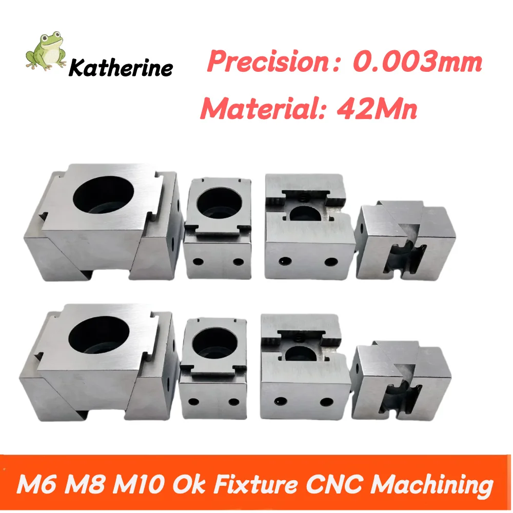 M6 M8 M10 Ok Fixture CNC Machining Tabletop Adjustable Side  Clamping Block Precision Vice  for Soldier Model Crafts