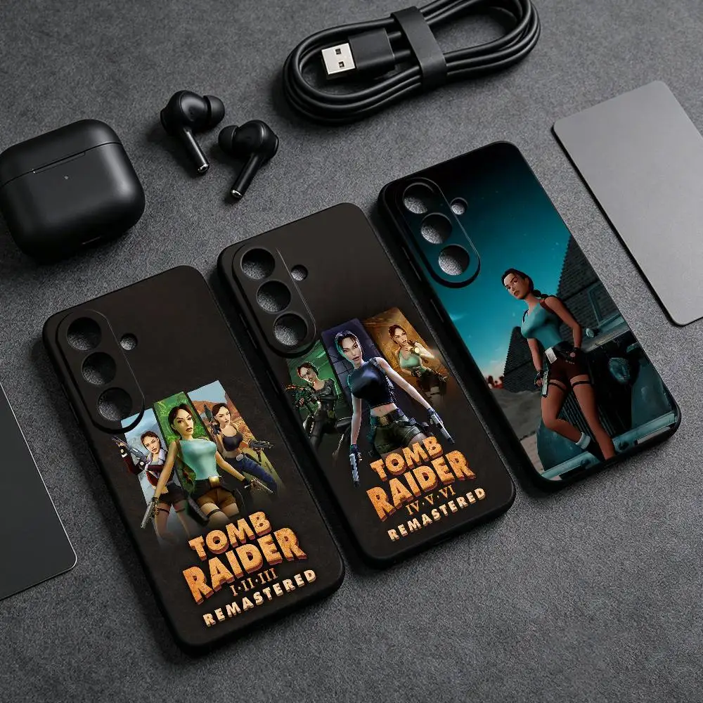Game T-Tomb R-Raider Remastered Phone Case For Samsung S26 25 24 23 22 21 20 Ultra Plus 5G Black