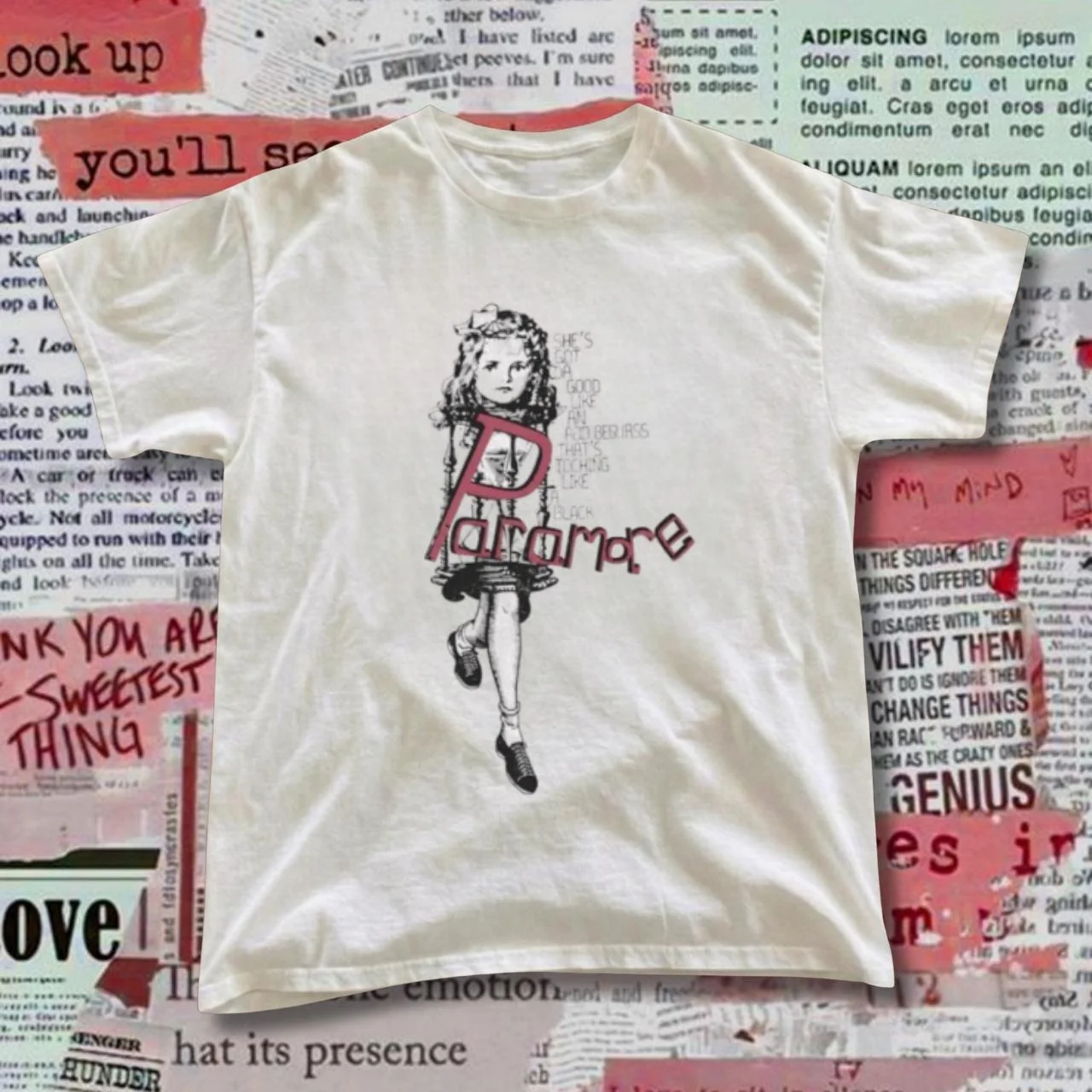 Paramore Rock Band T-shirt, Printed Pattern, Unisex Printed Street Style Fan T-shirt for Both Men and Women