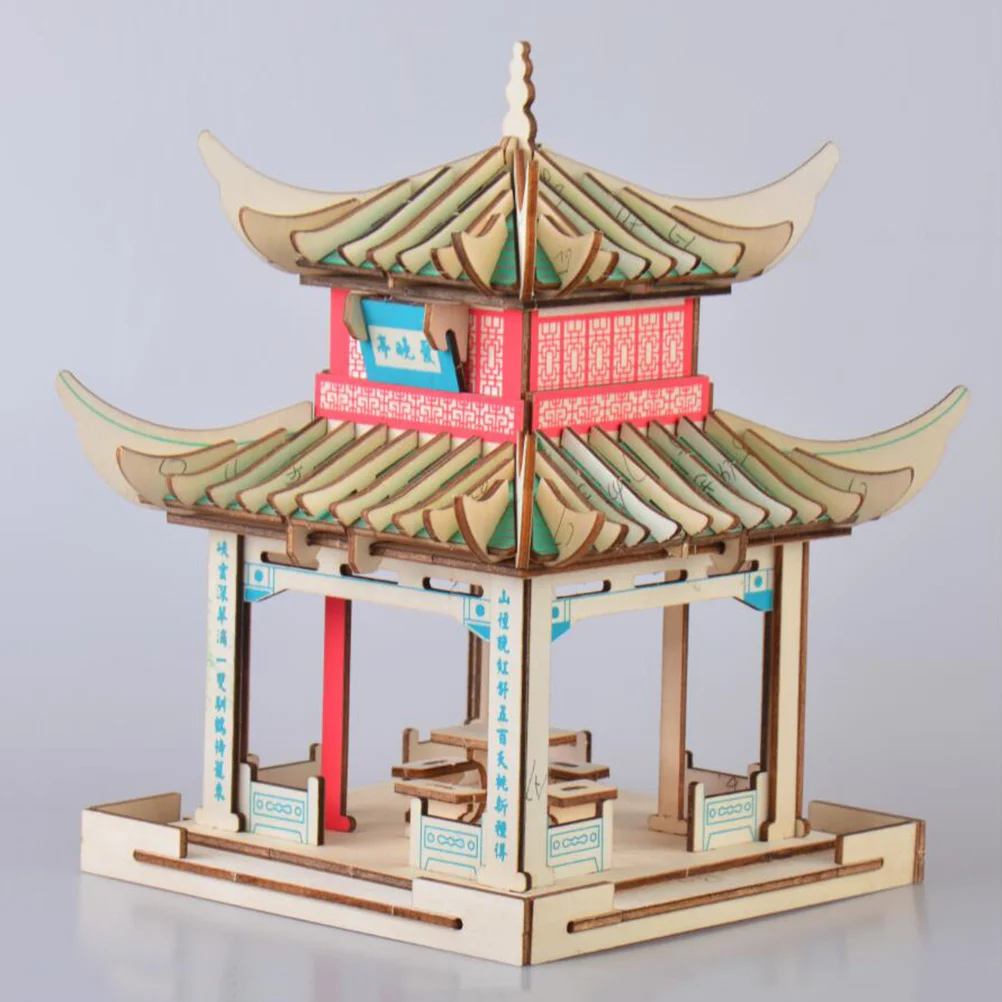 

3D деревянный пазл для детей, строительный набор «сделай сам», образовательный комплект, головоломка, игра, развивающий обучающий подарок, декор-головоломка