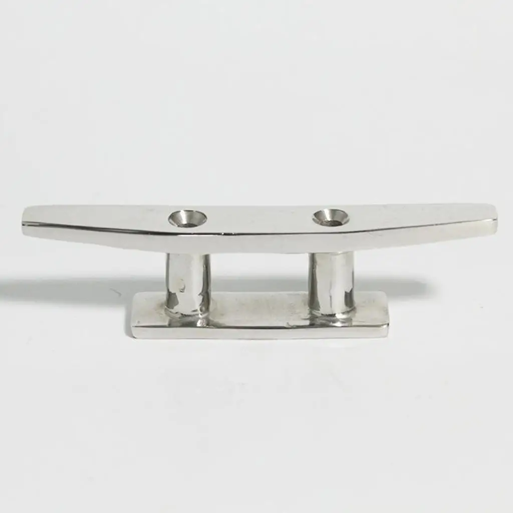 

150mm stainless steel boat cleat. Low flat cleat. Deck cleat, stainless for