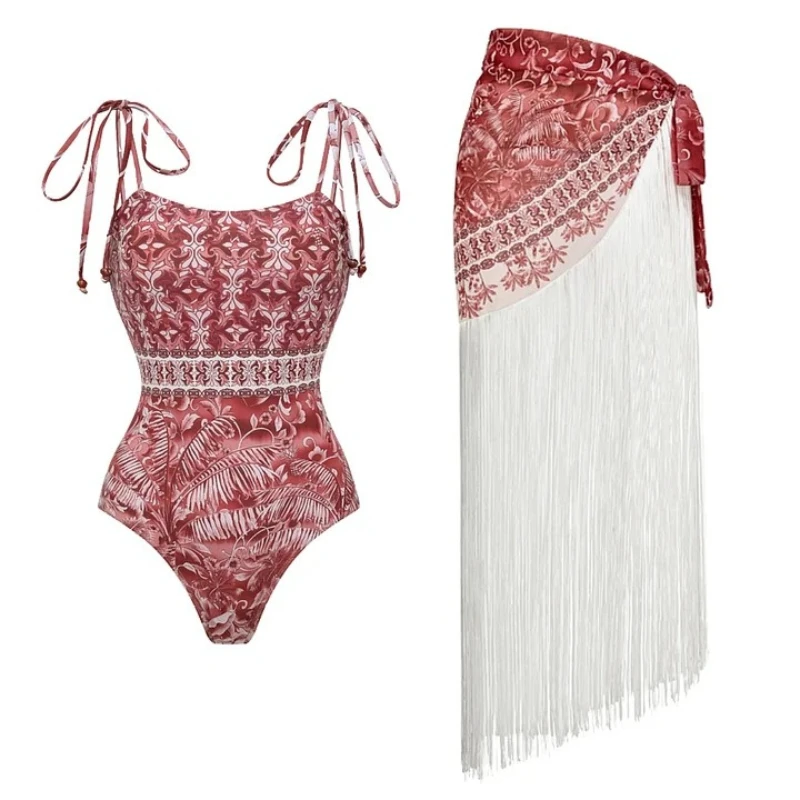 

Купальник Push Up из 2-х частей, женский сексуальный бикини-бандо, женский купальный костюм в полоску, купальник с длинной юбкой, пляжная одежда с принтом