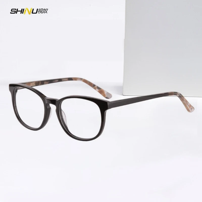 

Blue Light Glasses Women Smart Progressive Multifocal Lenses Progressive Photochromic Glasses Woman Acetate Color Frame RD654