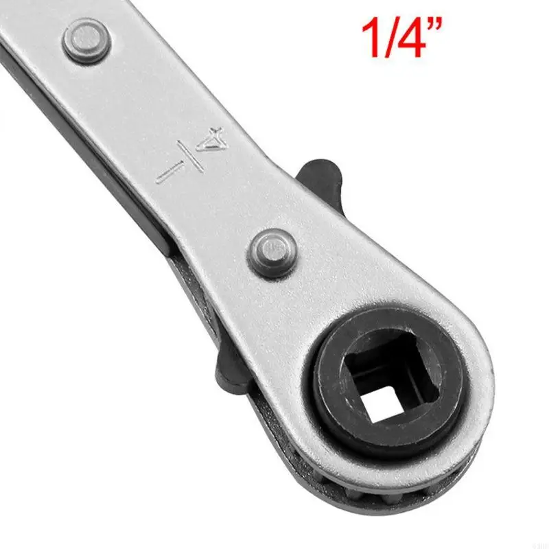 

63HF 3/16" 1/4" 5/16" 3/8" Double End Ratchet Wrench Air Conditioning Refrigeration Professional Repair Tool