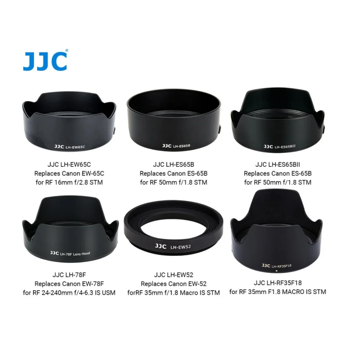 JJC Lens Hood for Canon RF Lens for Canon EOS R RP R3 R5 R6 R7 R10 Camera Accessories EW-65C ES-65B ET-74B