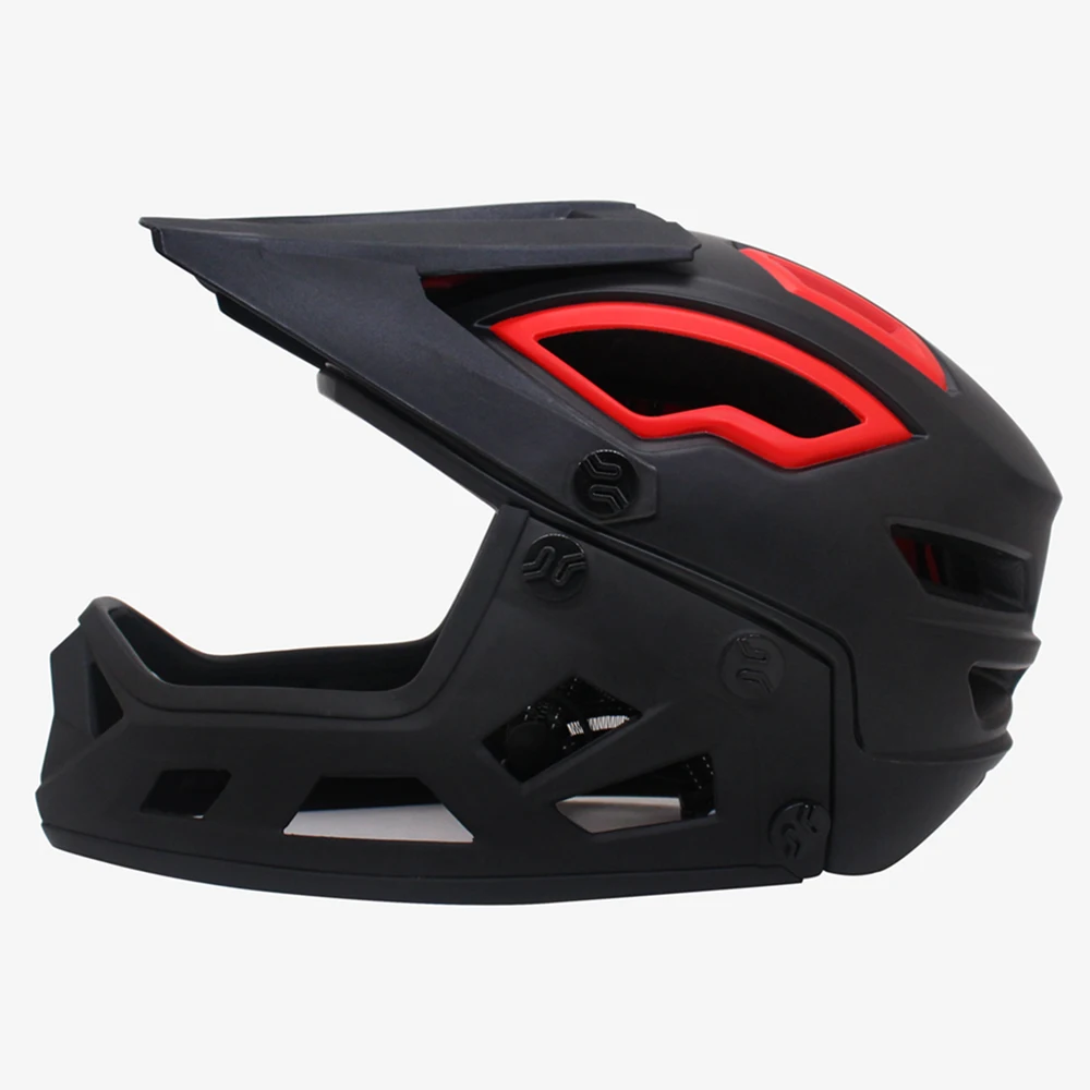 

MTB Bicycle Helmet for Men and Women, XC DH Downhill Visor, Mountain Bike Helmet, Motorcycle Cycling, Red, Adult