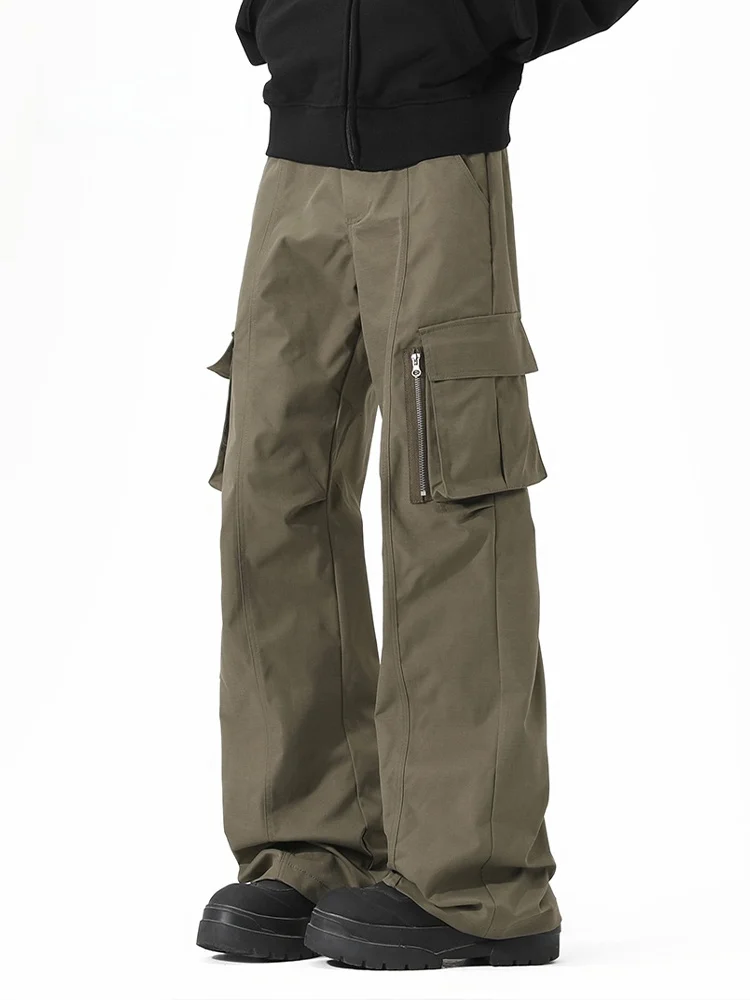 

Мужские повседневные брюки MMOPTOP American Workwear с множеством карманов, прямые, свободного кроя, весна-осень, модные, универсальные