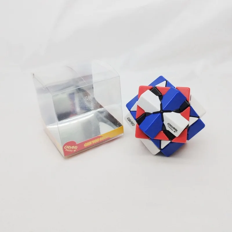 

Calvin's Puzzle Eitan's Tri Cube Red Blue and White Angular Cube