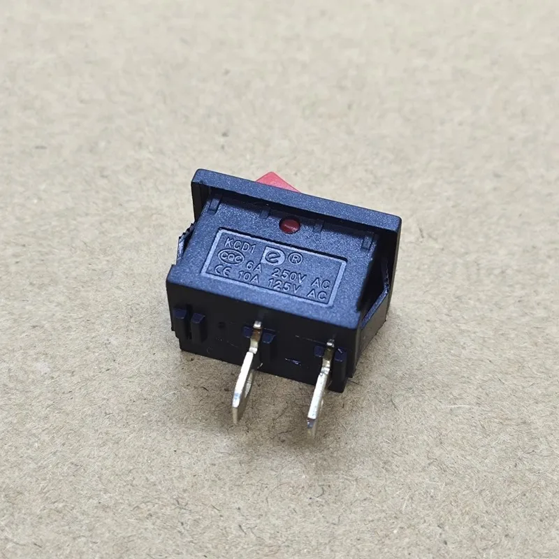 5PCS/LOT KCD1 model switch RUN-STOP with 2 pins and 2 positions Flip plate power switch 15*21MM 250V 6A