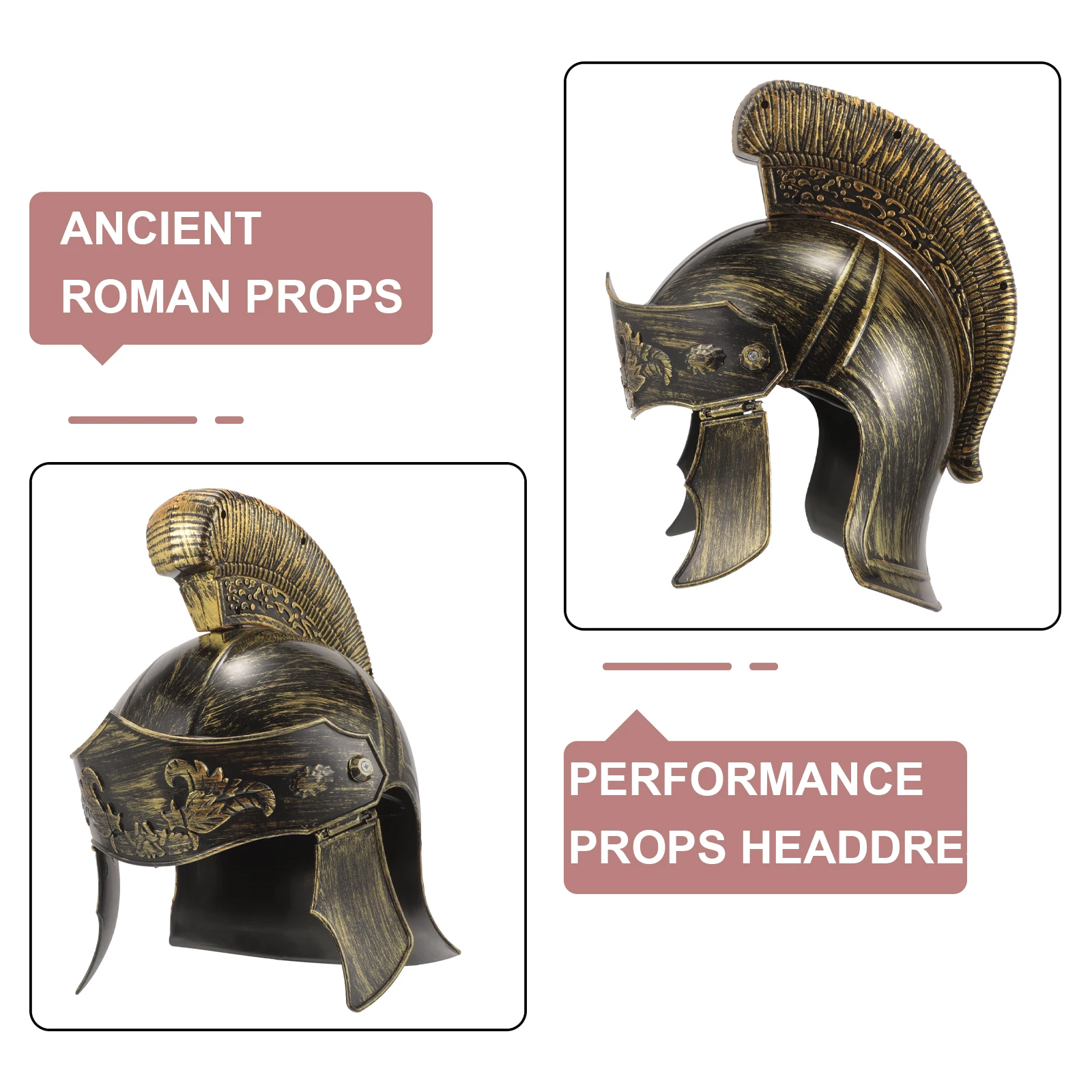 

Medieval Cosplay Golden Samurai Hat Hats for Men Roman Warrior Costume Headwear Adult